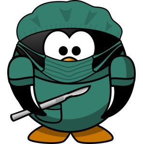 penguin in scrubs